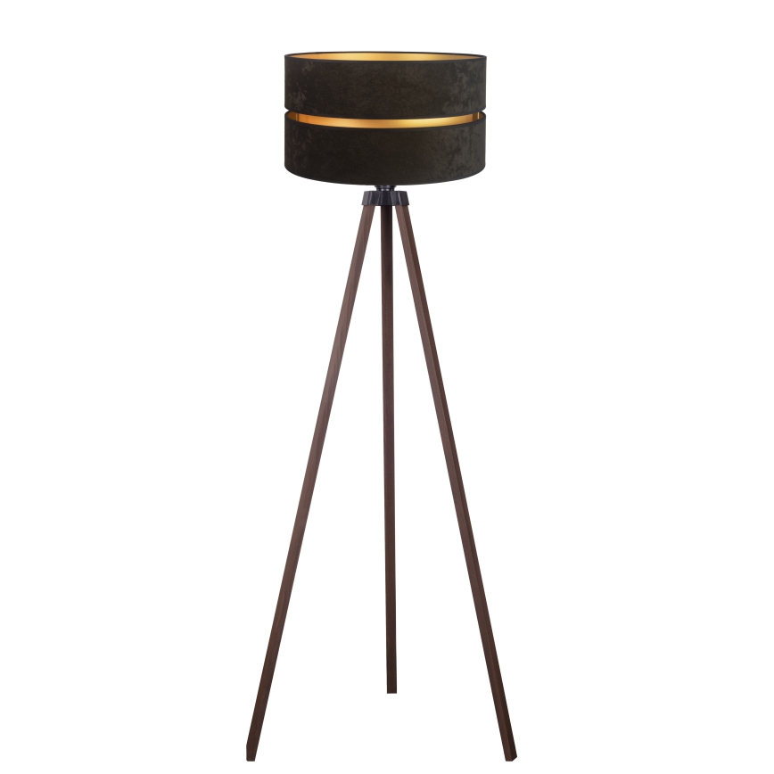 Duolla - Lámpara de pie DUO 1xE27/60W/230V diá. 44 cm negro/marrón