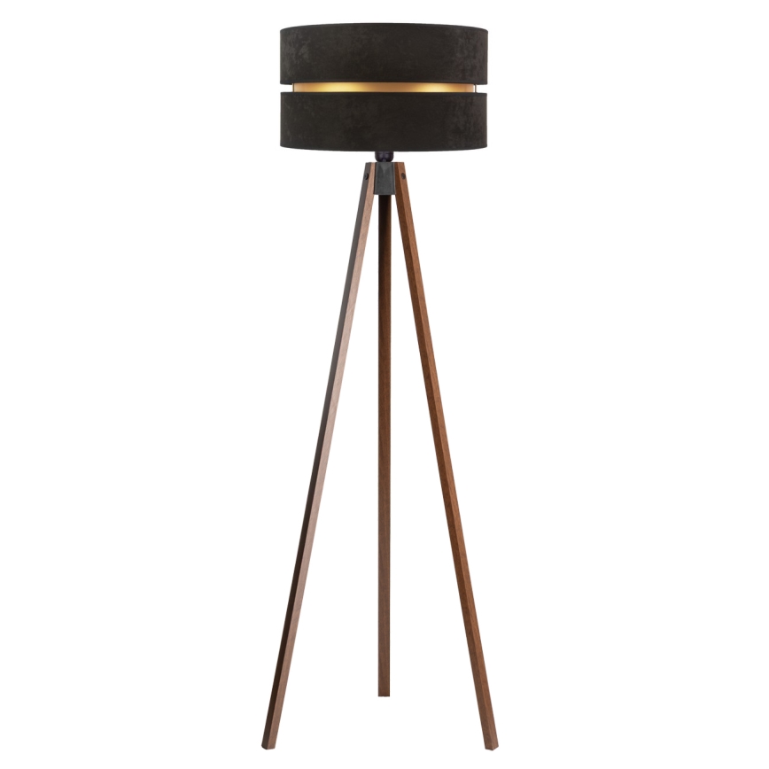 Duolla - Lámpara de pie DUO 1xE27/60W/230V diá. 44 cm negro/wenge