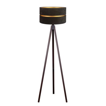 Duolla - Lámpara de pie DUO 1xE27/60W/230V diá. 44 cm negro/wenge