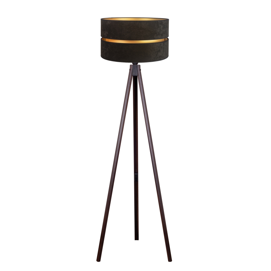 Duolla - Lámpara de pie DUO 1xE27/60W/230V diá. 44 cm negro/wenge