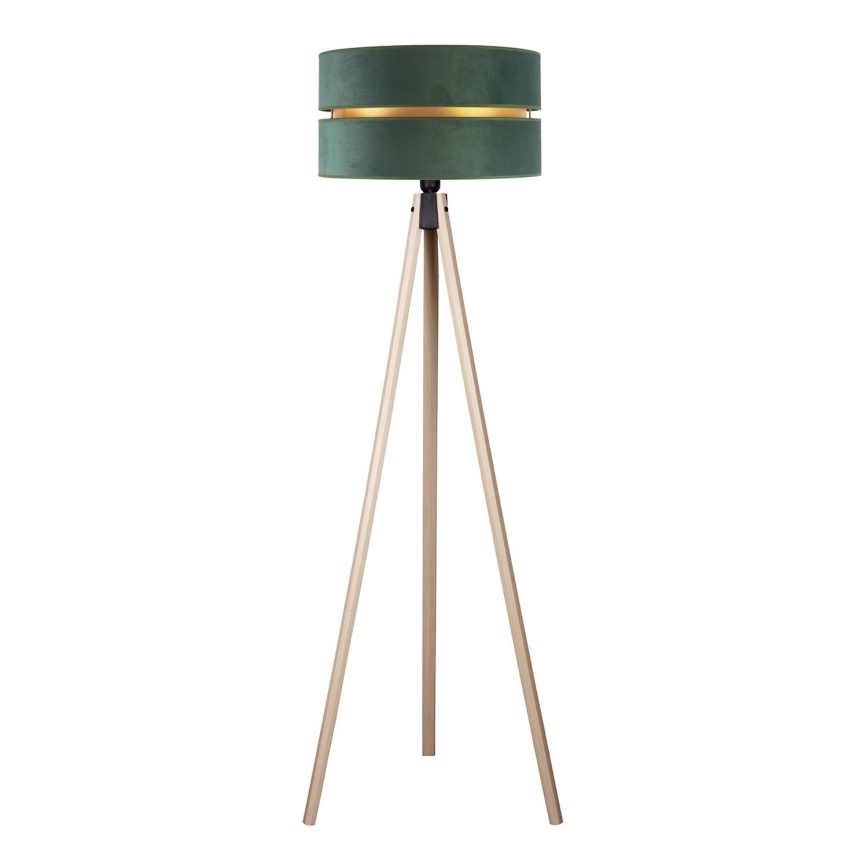 Duolla - Lámpara de pie DUO 1xE27/60W/230V diá. 44 cm verde/beige