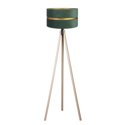Duolla - Lámpara de pie DUO 1xE27/60W/230V diá. 44 cm verde/beige
