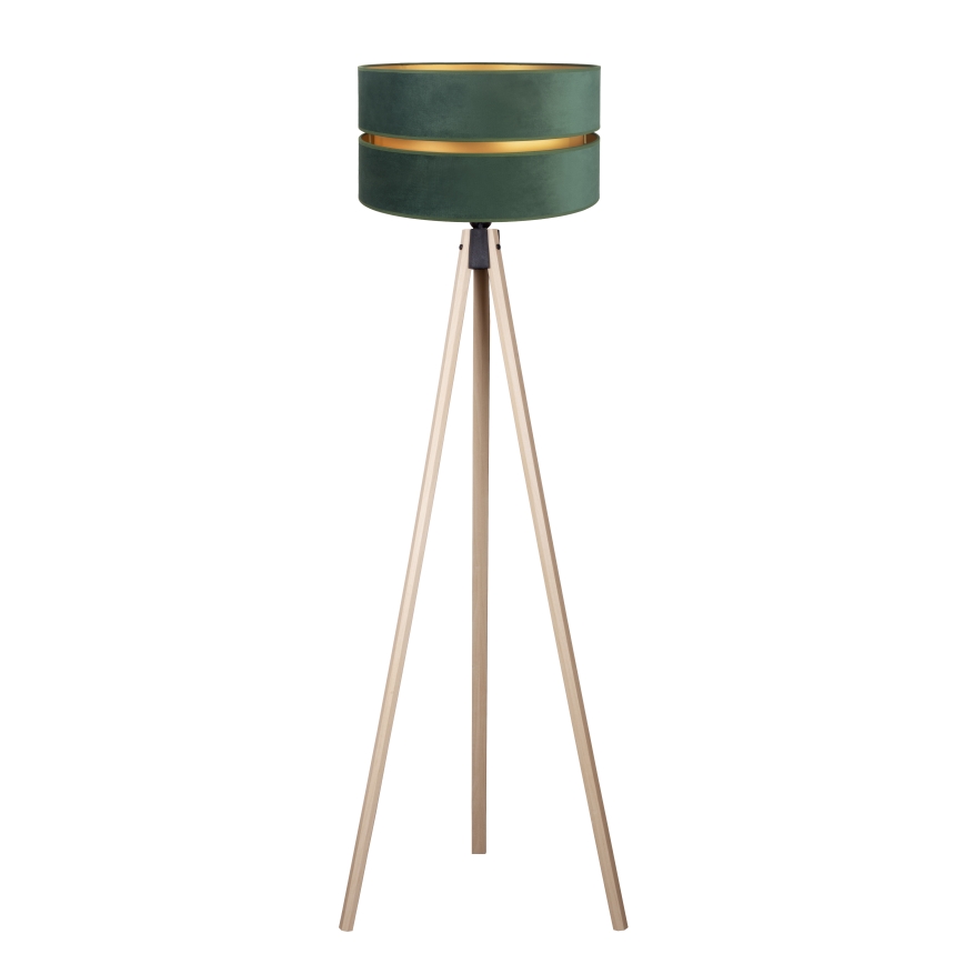 Duolla - Lámpara de pie DUO 1xE27/60W/230V diá. 44 cm verde/beige
