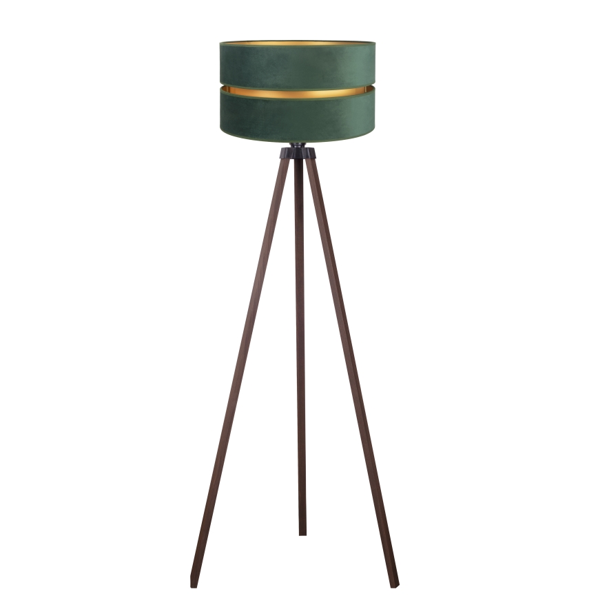 Duolla - Lámpara de pie DUO 1xE27/60W/230V diá. 44 cm verde/marrón