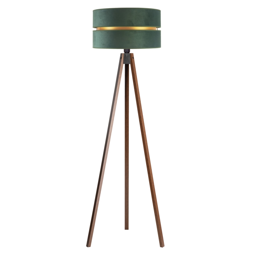 Duolla - Lámpara de pie DUO 1xE27/60W/230V diá. 44 cm verde/wenge