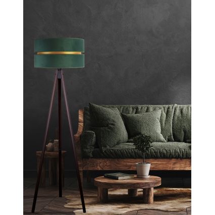 Duolla - Lámpara de pie DUO 1xE27/60W/230V diá. 44 cm verde/wenge