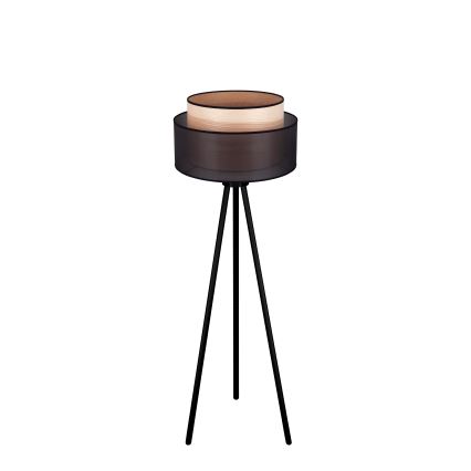 Duolla - Lámpara de pie WOOD BOHO 1xE27/15W/230V diá. 45 cm negro/beige