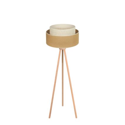 Duolla - Lámpara de pie YUTE BOHO 1xE27/15W/230V diá. 45 cm marrón/color crema