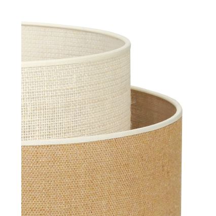 Duolla - Lámpara de pie YUTE BOHO 1xE27/15W/230V diá. 45 cm marrón/color crema