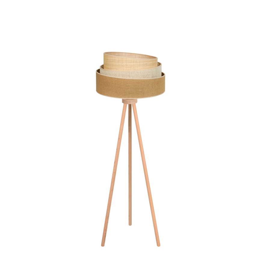 Duolla - Lámpara de pie YUTE TRIO 1xE27/15W/230V diá. 45 cm marrón/gris/beige