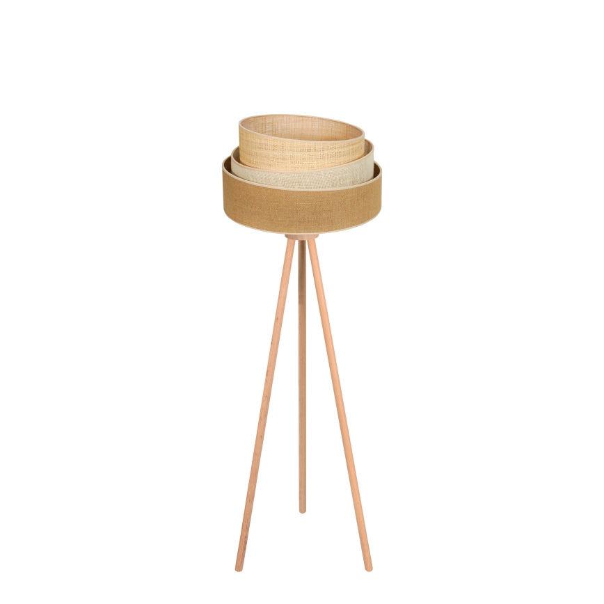 Duolla - Lámpara de pie YUTE TRIO 1xE27/15W/230V diá. 45 cm marrón/gris/beige