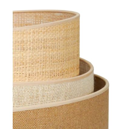 Duolla - Lámpara de pie YUTE TRIO 1xE27/15W/230V diá. 45 cm marrón/gris/beige
