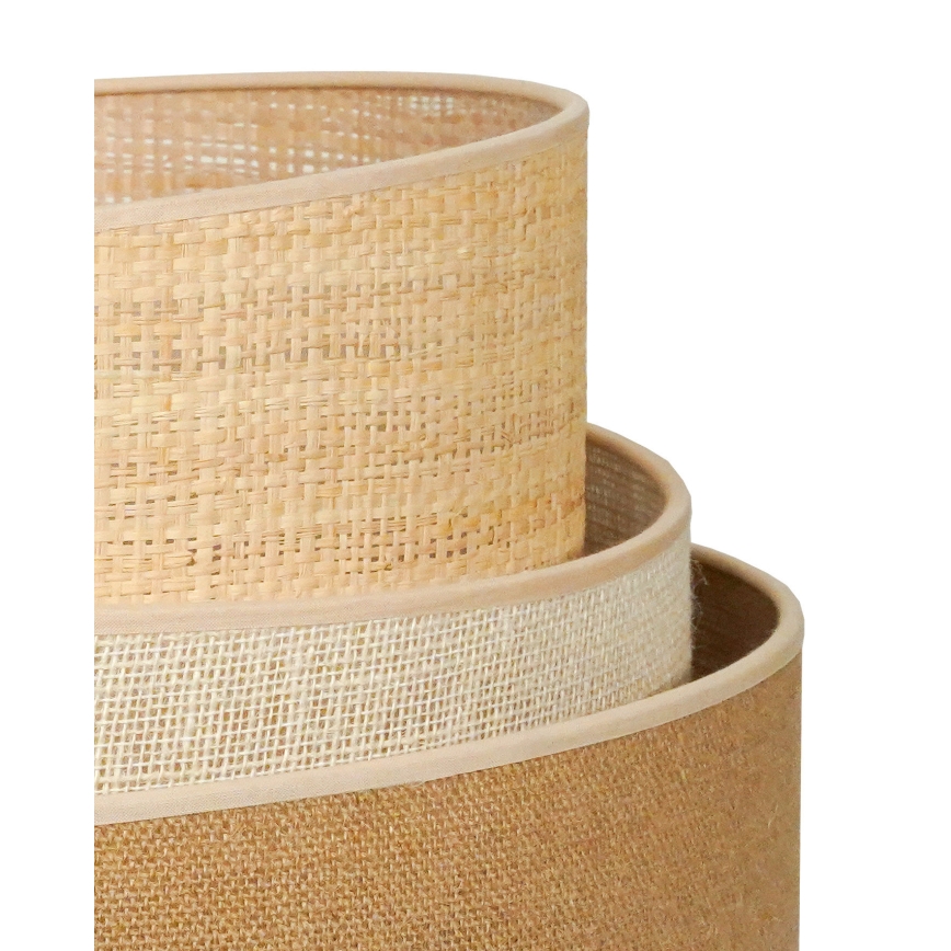 Duolla - Lámpara de pie YUTE TRIO 1xE27/15W/230V diá. 45 cm marrón/gris/beige