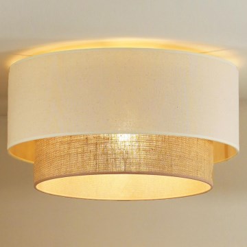 Duolla - Lámpara de techo BOHO 1xE27/15W/230V Ø 45 cm beige/marrón