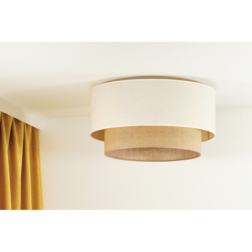 Duolla - Lámpara de techo BOHO 1xE27/15W/230V Ø 45 cm beige/marrón