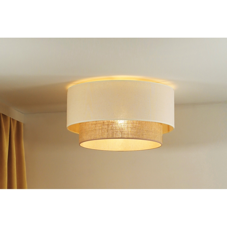 Duolla - Lámpara de techo BOHO 1xE27/15W/230V Ø 45 cm beige/marrón