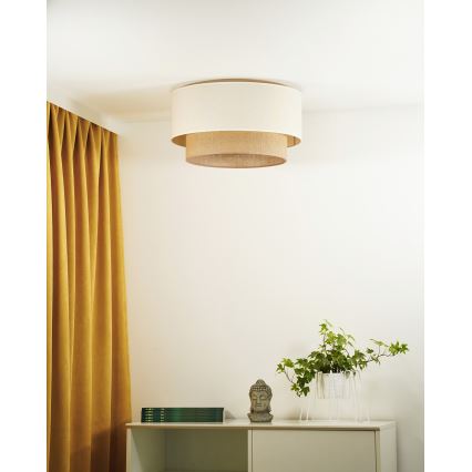 Duolla - Lámpara de techo BOHO 1xE27/15W/230V Ø 45 cm beige/marrón