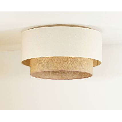 Duolla - Lámpara de techo BOHO 1xE27/15W/230V Ø 45 cm beige/marrón