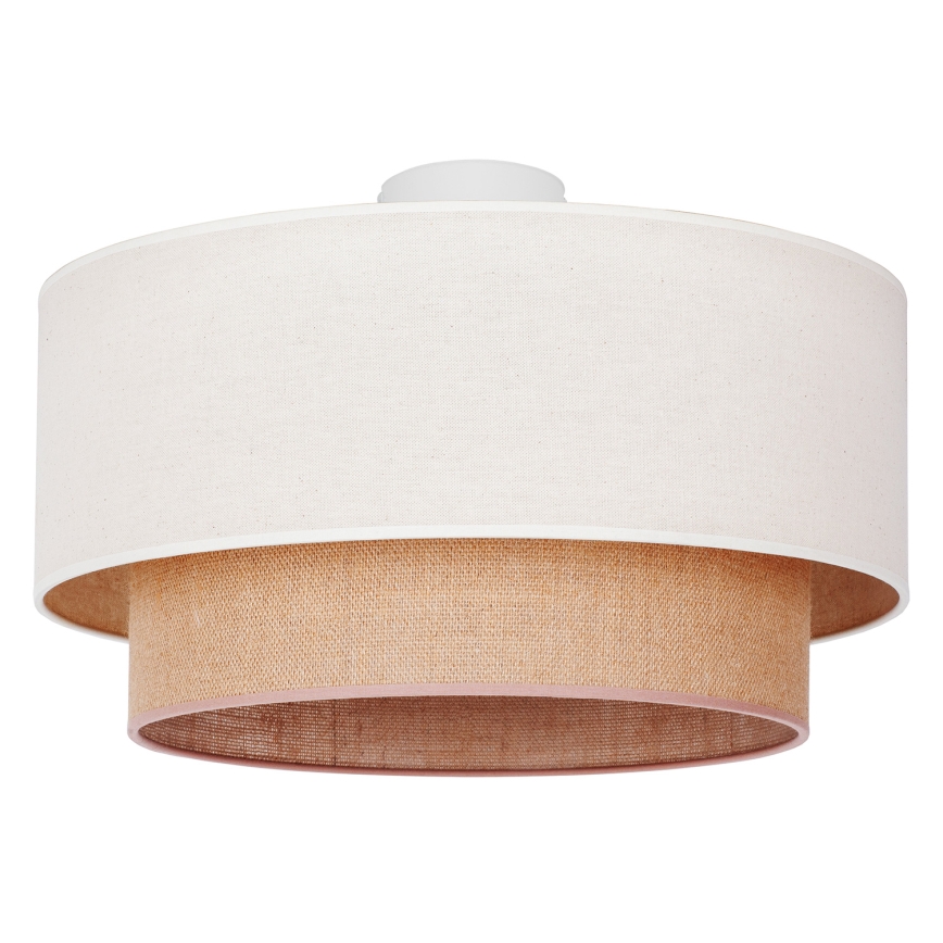 Duolla - Lámpara de techo BOHO 1xE27/15W/230V Ø 45 cm beige/marrón