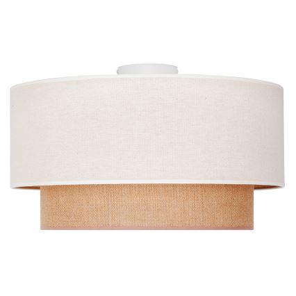 Duolla - Lámpara de techo BOHO 1xE27/15W/230V Ø 45 cm beige/marrón
