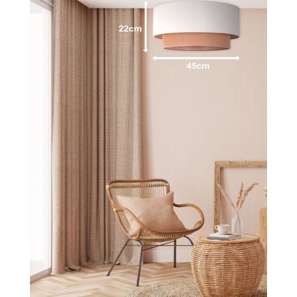 Duolla - Lámpara de techo BOHO 1xE27/15W/230V Ø 45 cm beige/marrón