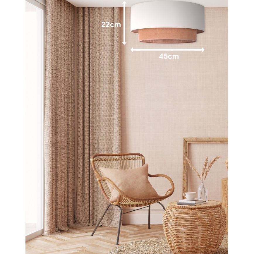 Duolla - Lámpara de techo BOHO 1xE27/15W/230V Ø 45 cm beige/marrón
