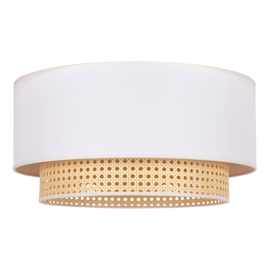 Duolla - Lámpara de techo BOHO 3xE27/15W/230V Ø 60 cm crema/rattán