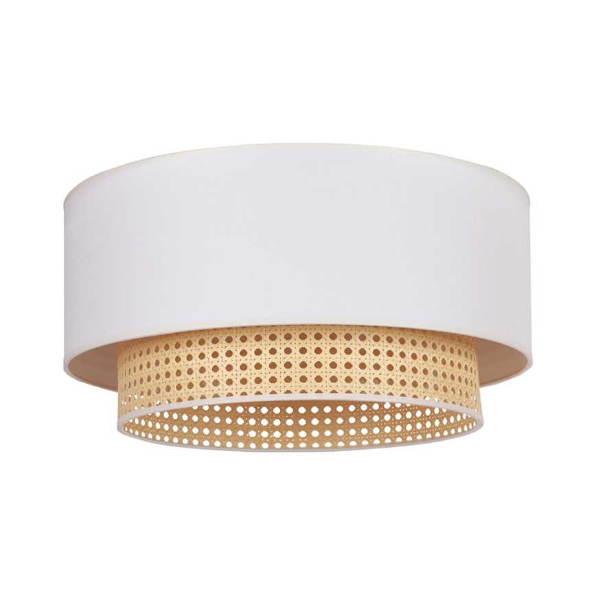 Duolla - Lámpara de techo BOHO 3xE27/15W/230V Ø 60 cm crema/rattán