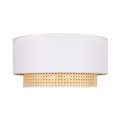 Duolla - Lámpara de techo BOHO 3xE27/15W/230V Ø 60 cm crema/rattán