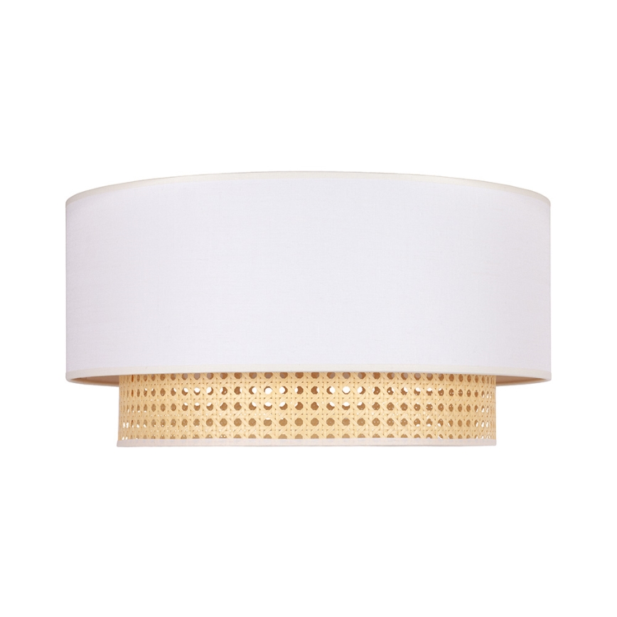 Duolla - Lámpara de techo BOHO 3xE27/15W/230V Ø 60 cm crema/rattán