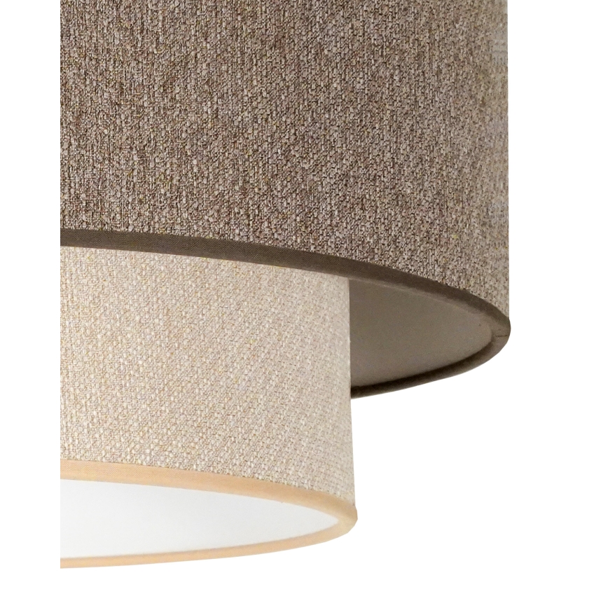 Duolla - Lámpara de techo BOHO ECO RECYCLING 1xE27/15W/230V diá. 45 cm marrón/color crema
