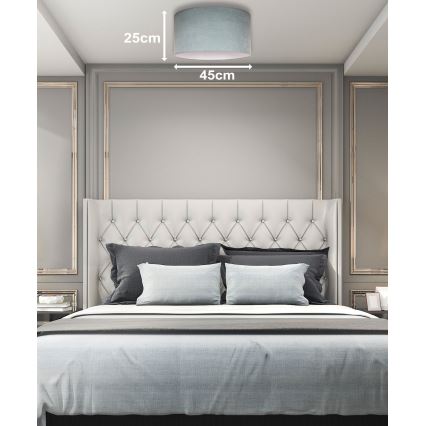 Duolla - Lámpara de techo BRISTOL 1xE27/15W/230V Ø 45 cm verde/blanco