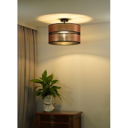 Duolla - Lámpara de techo COPPER SHINY 1xE27/15W/230V diá. 40 cm cobre/negro