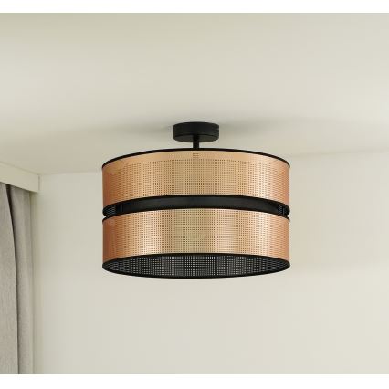 Duolla - Lámpara de techo COPPER SHINY 1xE27/15W/230V diá. 40 cm cobre/negro