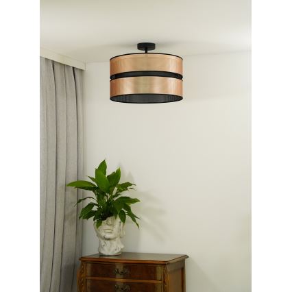 Duolla - Lámpara de techo COPPER SHINY 1xE27/15W/230V diá. 40 cm cobre/negro