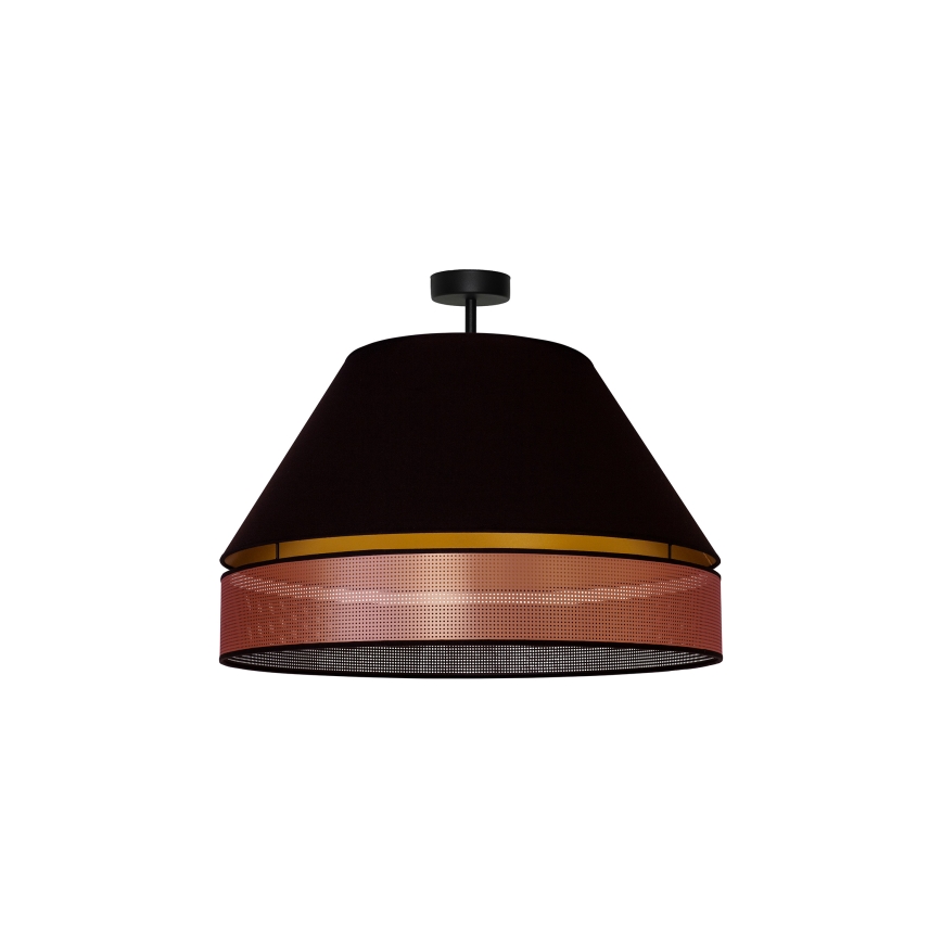 Duolla - Lámpara de techo COPPER SHINY 1xE27/15W/230V diá. 60 cm negro/cobre
