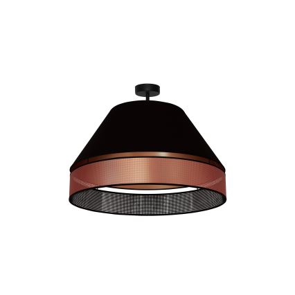 Duolla - Lámpara de techo COPPER SHINY 1xE27/15W/230V diá. 60 cm negro/cobre