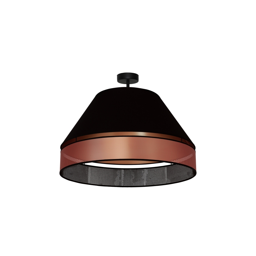 Duolla - Lámpara de techo COPPER SHINY 1xE27/15W/230V diá. 60 cm negro/cobre