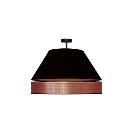 Duolla - Lámpara de techo COPPER SHINY 1xE27/15W/230V diá. 60 cm negro/cobre