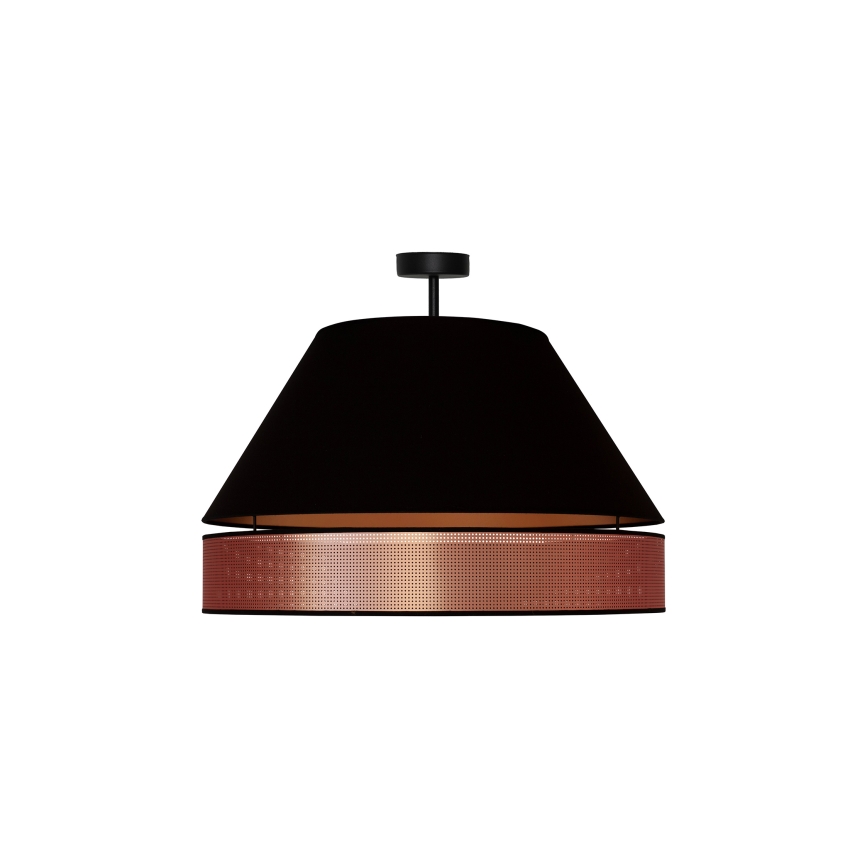 Duolla - Lámpara de techo COPPER SHINY 1xE27/15W/230V diá. 60 cm negro/cobre