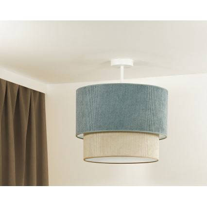 Duolla - Lámpara de techo CORDUROY 1xE27/15W/230V diá. 40 cm azul/beige