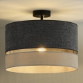 Duolla - Lámpara de techo DOUBLE 1xE27/15W/230V diá. 40 cm gris