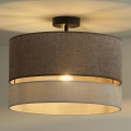 Duolla - Lámpara de techo DOUBLE 1xE27/15W/230V diá. 40 cm marrón/gris
