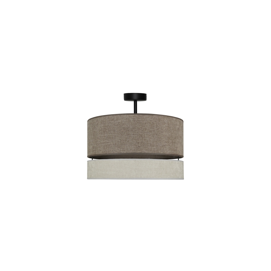Duolla - Lámpara de techo DOUBLE 1xE27/15W/230V diá. 40 cm marrón/gris