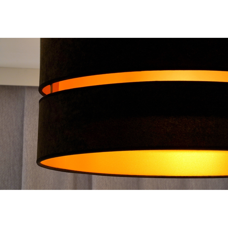 Duolla - Lámpara de techo DUO 1xE27/15W/230V diá. 40 cm negro/dorado