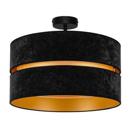 Duolla - Lámpara de techo DUO 1xE27/15W/230V diá. 40 cm negro/dorado
