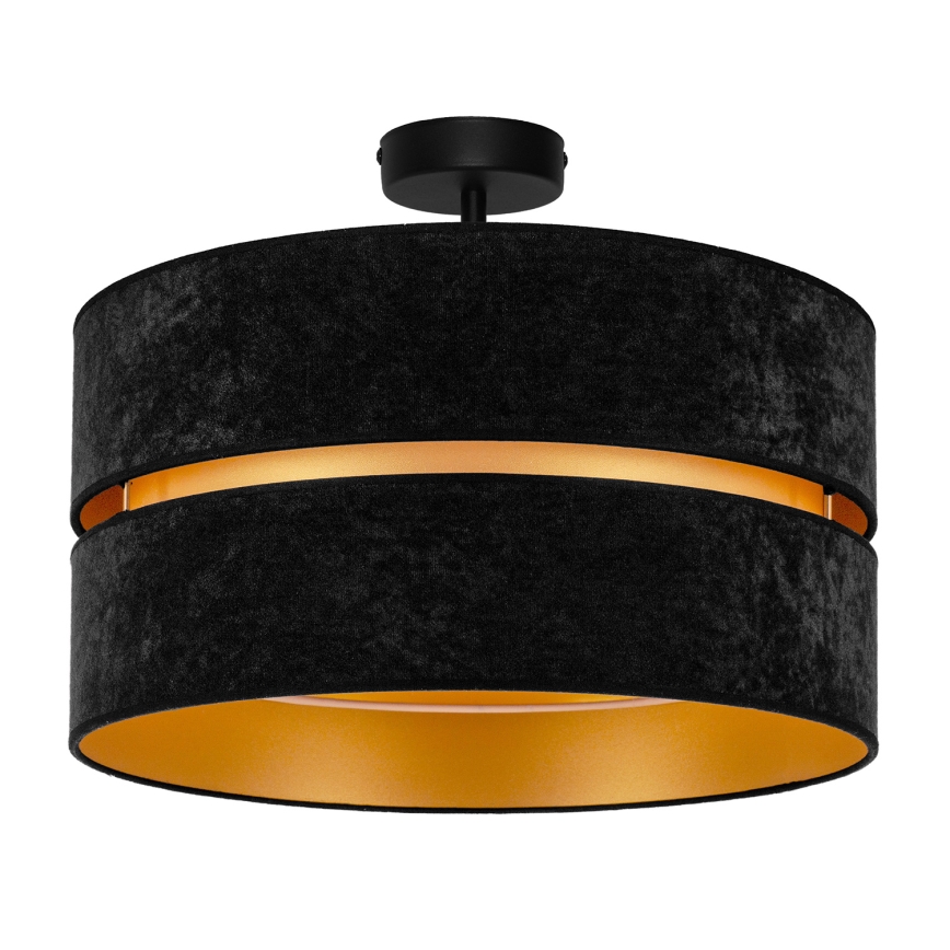 Duolla - Lámpara de techo DUO 1xE27/15W/230V diá. 40 cm negro/dorado