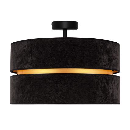 Duolla - Lámpara de techo DUO 1xE27/15W/230V diá. 40 cm negro/dorado