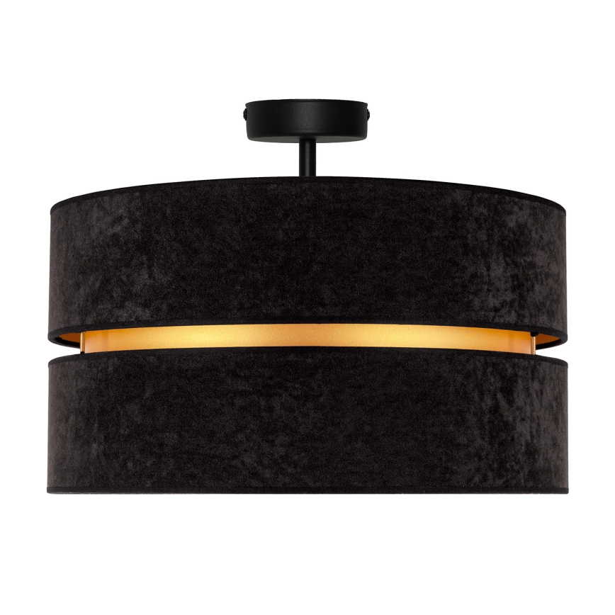 Duolla - Lámpara de techo DUO 1xE27/15W/230V diá. 40 cm negro/dorado