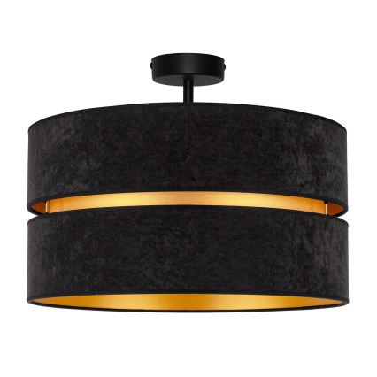 Duolla - Lámpara de techo DUO 1xE27/15W/230V diá. 40 cm negro/dorado